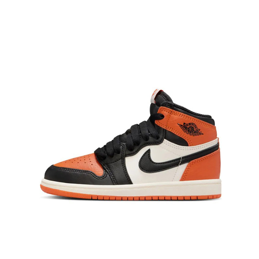 Nike Air Jordan 1 Retro High OG Black (2025) 黑橘 PS 中童 高筒 FD1412-008