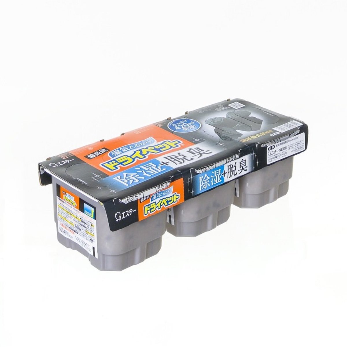 雞仔牌 - 家庭用 備長碳除濕+脫臭劑 420ml × 3盒裝 (平行進口)