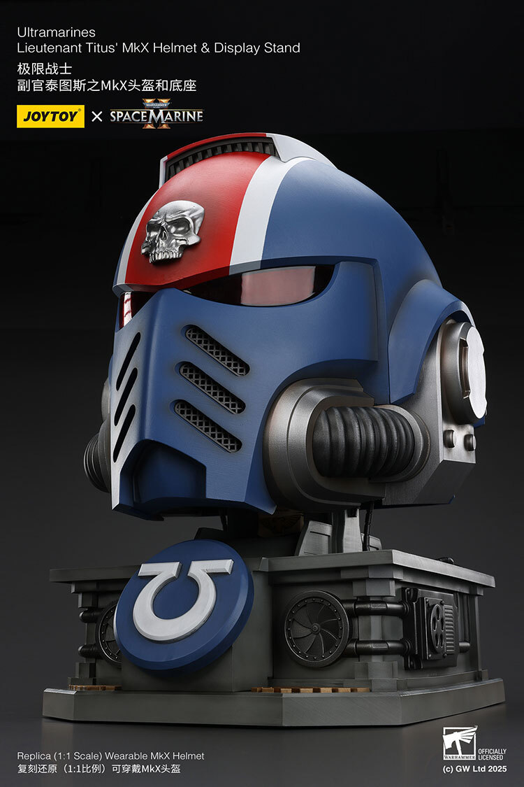 [訂金] Joy Toy : 1/1 Ultramarines Lieutenant Titus' MKX Helmet with Stand (帶企座)