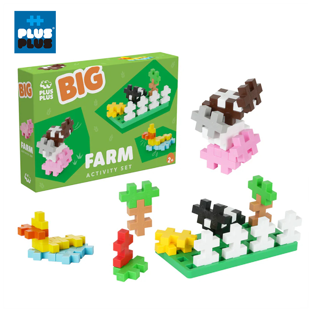 【++Plus-Plus 加加積木】大顆粒 大積木可愛農場 40pcs