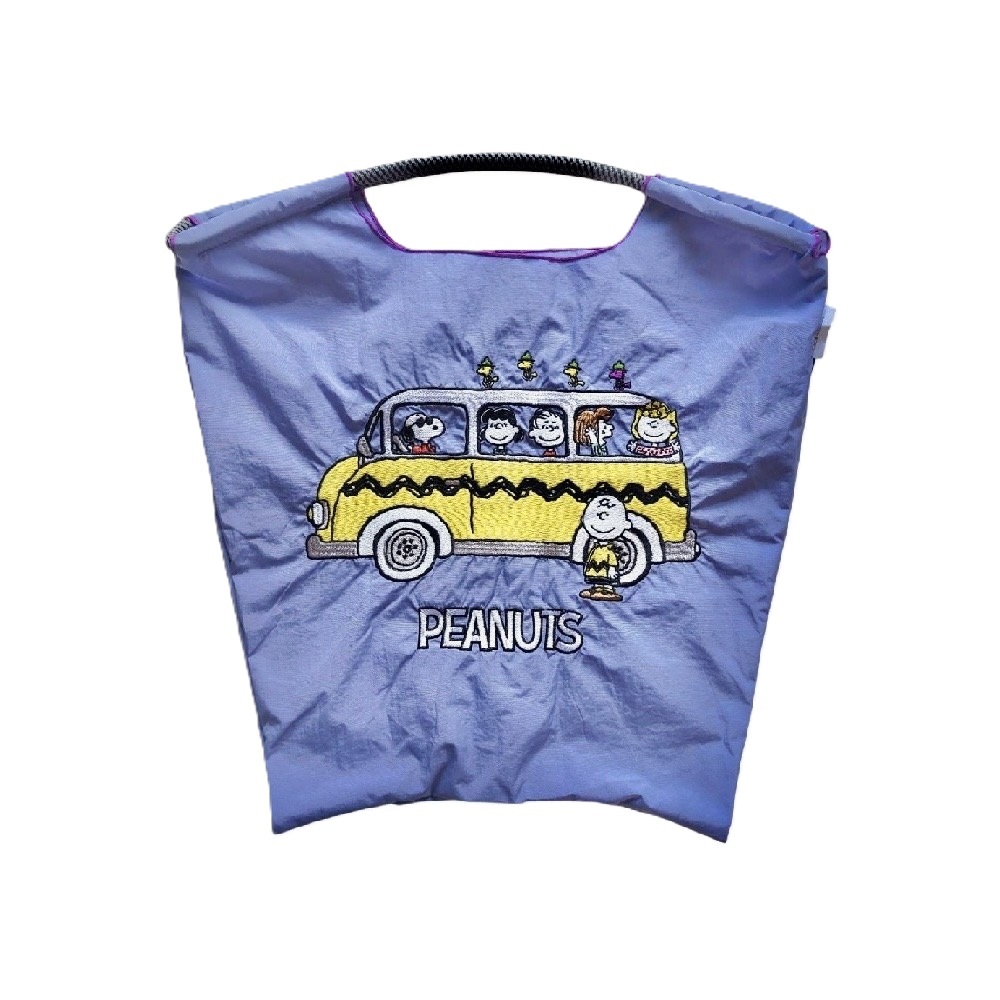 Ball＆Chain 刺繡環保購物袋 M號 - 紫 (32600526)