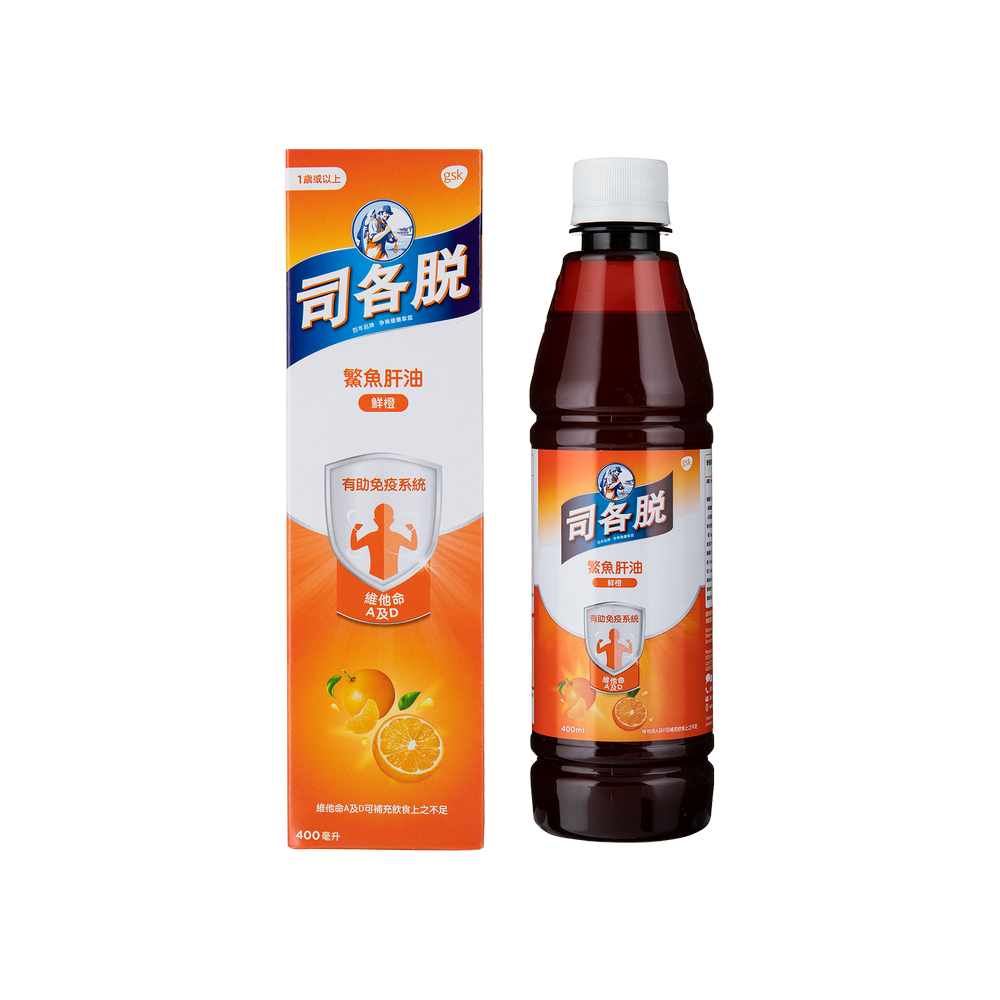 司各脫 - 鰵魚肝油 (鮮橙味) 400ml (平行進口)