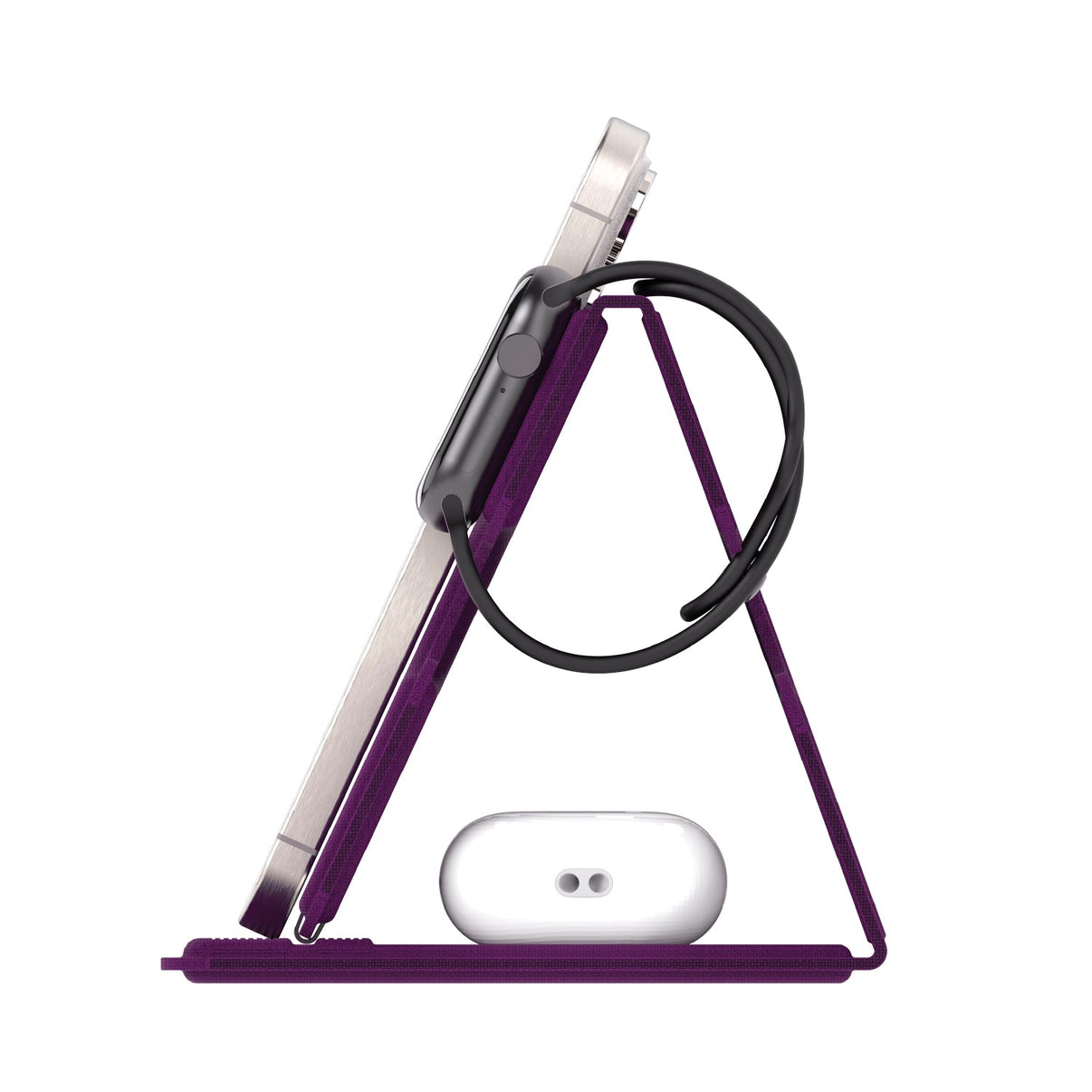 MICRODIA CHARGINGStation™ FOLIO，23W 三合一便攜式可折疊雙線圈無線充電站