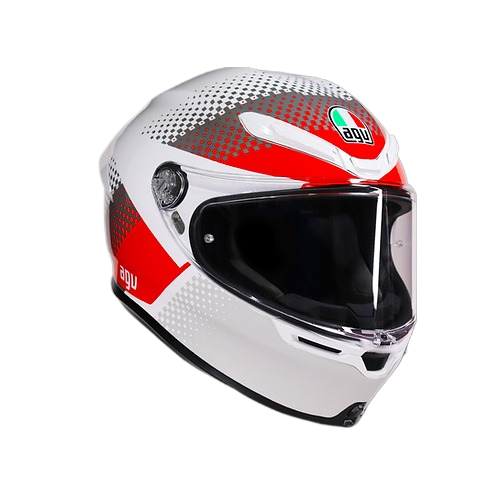 AGV K6S Fision 珍珠白 灰 紅 亮光 碳纖維 彩繪 全罩