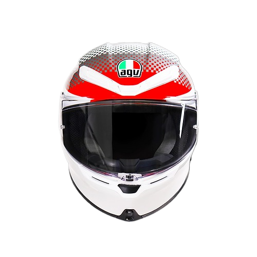 AGV K6S Fision 珍珠白 灰 紅 亮光 碳纖維 彩繪 全罩