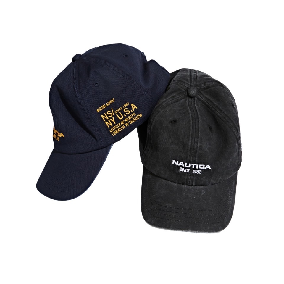 NAUTICA NY Lettering Ball Cap 029 水洗老帽 水洗黑 深藍