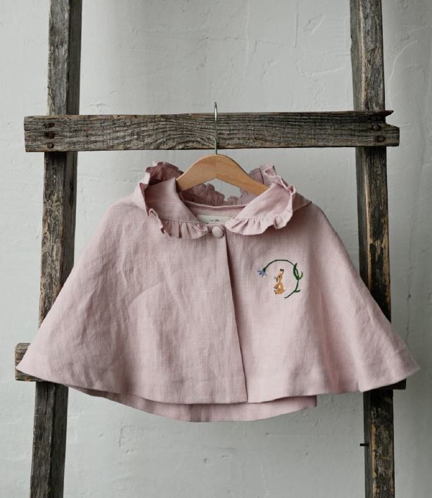 (預購)ALL THE BEAUTIFUL LINEN 刺繡斗篷 CAPE