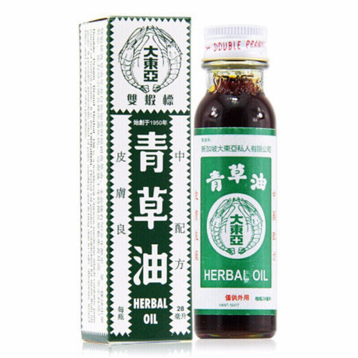 雙蝦標 - 大東亞青草油 28ml