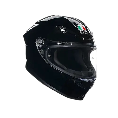 AGV K6S Black 亮黑 亮面碳纖維 素色 全罩