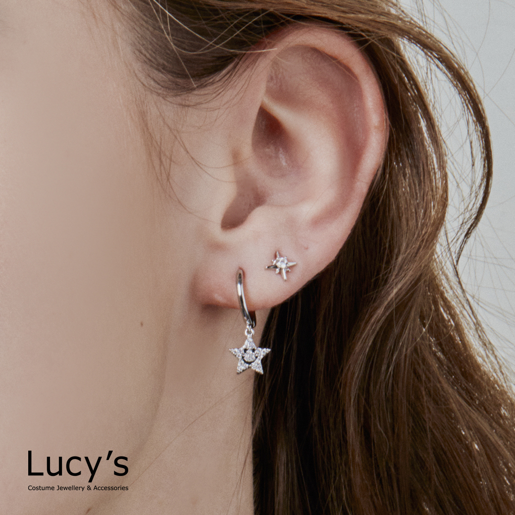 微笑星星 易扣耳環組 (二色) (124069/124070)