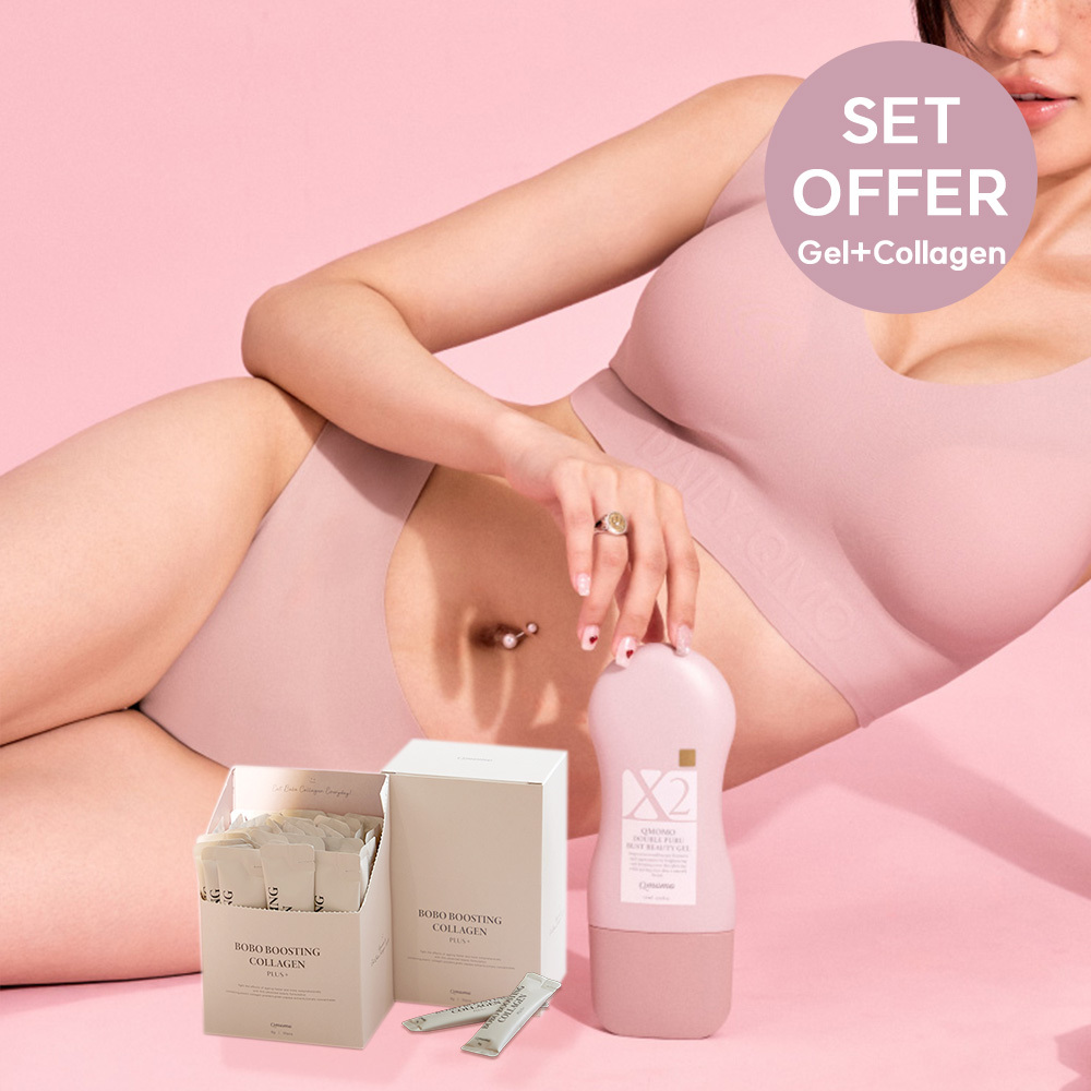 Qmomo《Collagen Plumping Set》Bust Beauty Gel + Bobo Boosting Collagen