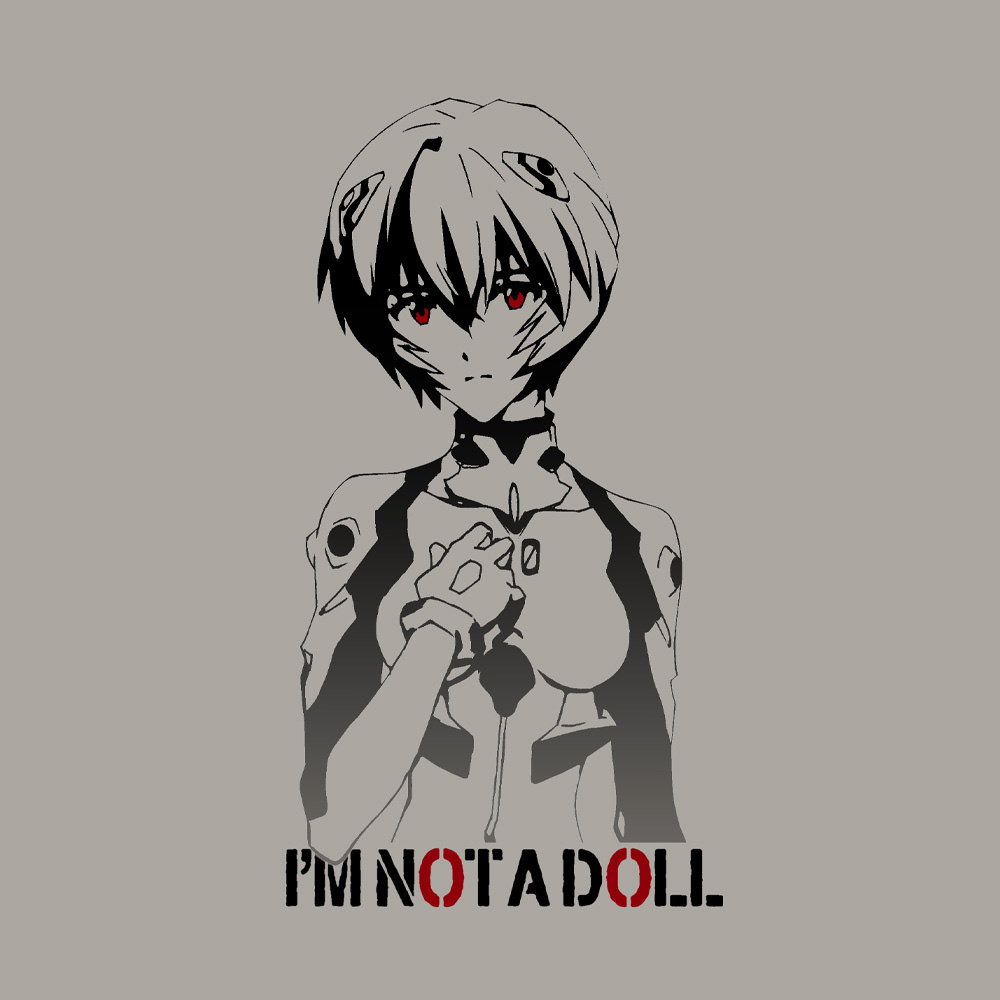 Cospa 0804 綾波レイ グラデーション Tシャツ [EVANGELION] LIGHT GRAY