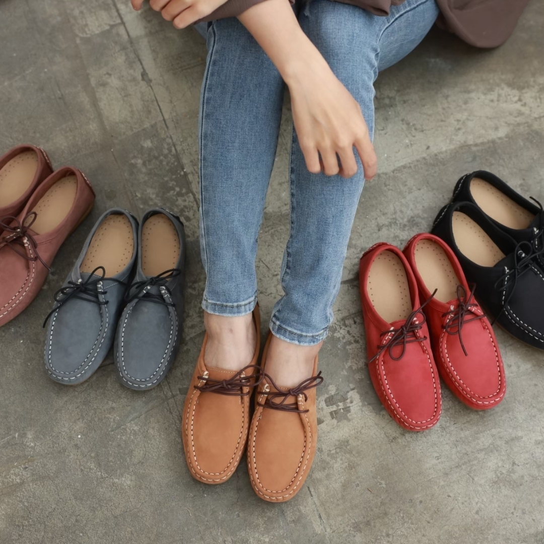 奧羅拉 袋鼠鞋(真皮女鞋/防滑靜音/全真皮)