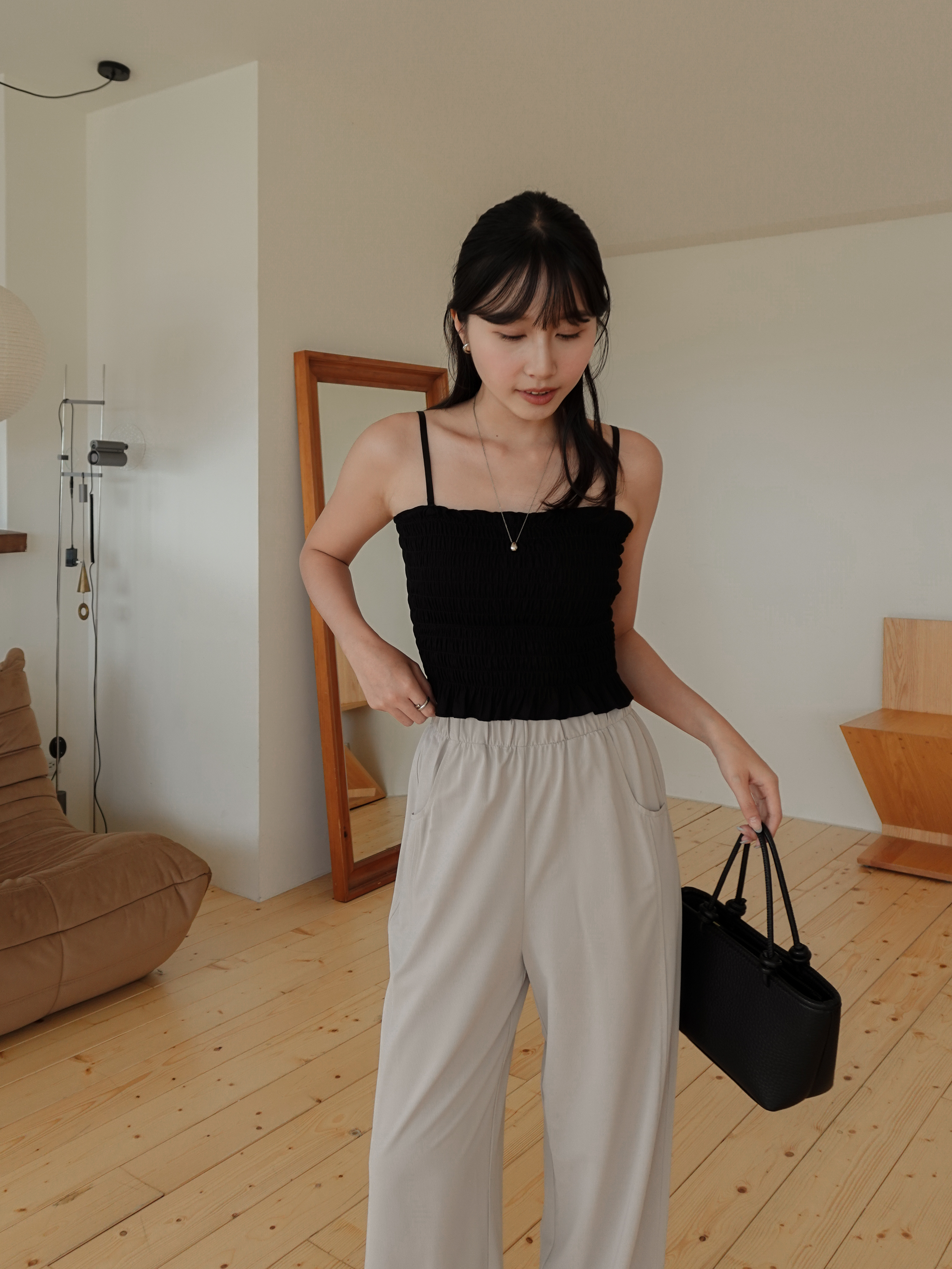 荷葉邊抓皺感背心bra