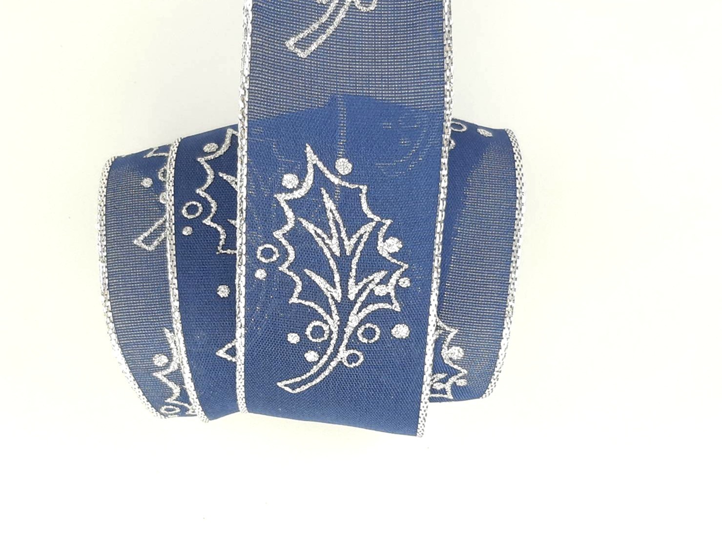 金粉聖誕葉/平織鐵絲/38mm