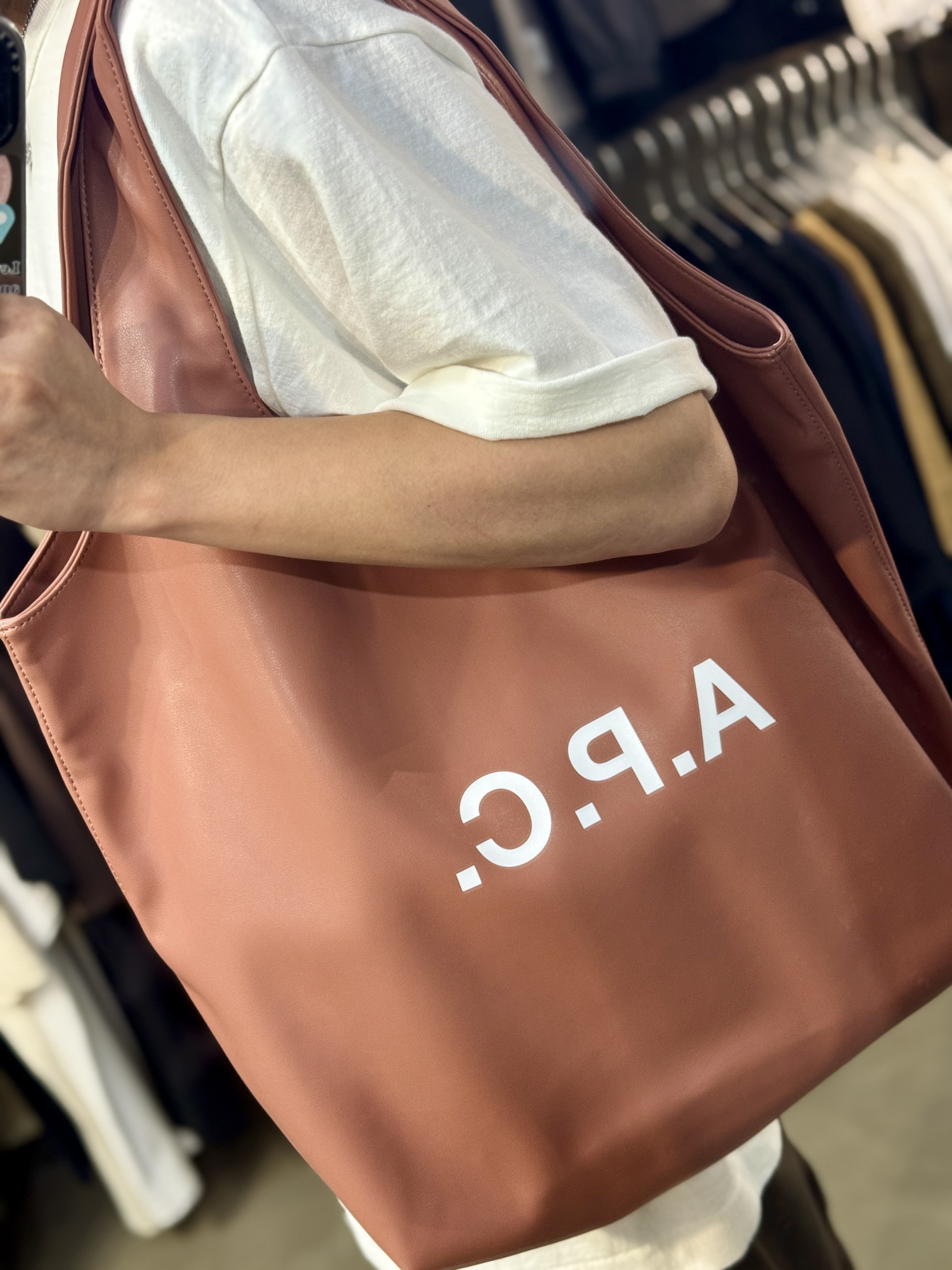 A.P.C. Ninon Tote Bag Rose M61565