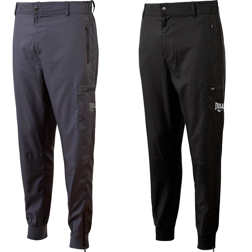 EVERLAST 長褲 灰/黑 機能 運動 剪接 束口 男 4821170410