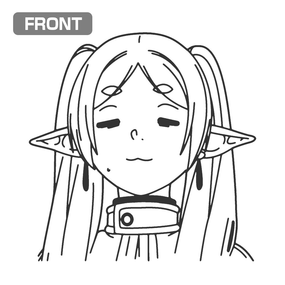 Cospa 0804 フリーレン フェイス ドライTシャツ [葬送のフリーレン] WHITE