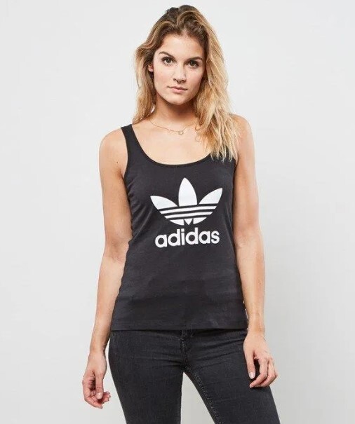 【雙十一優惠】Adidas 女款運動背心 黑色｜無袖棉質上衣 百搭修身 運動健身休閒穿搭