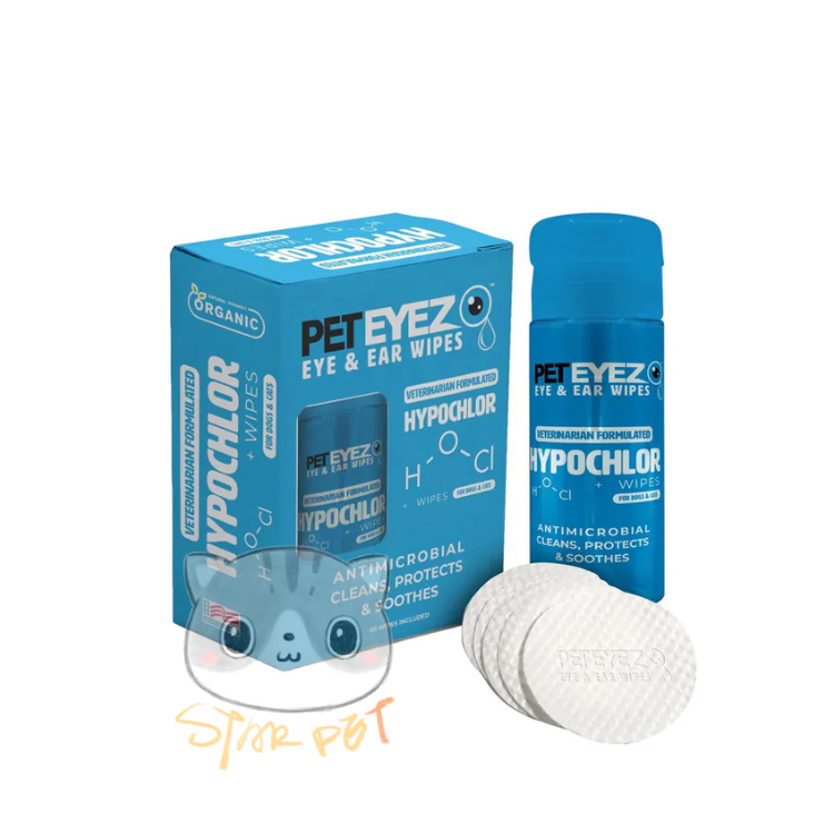 PetEyez Eye and Ear Wipes with HypoChlor