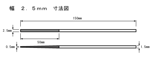 スジボリ堂 精密金屬銼刀2.5mm