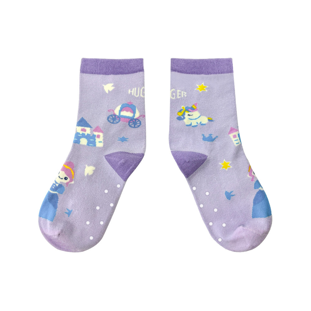 舒適中筒兒童襪-亮麗公主