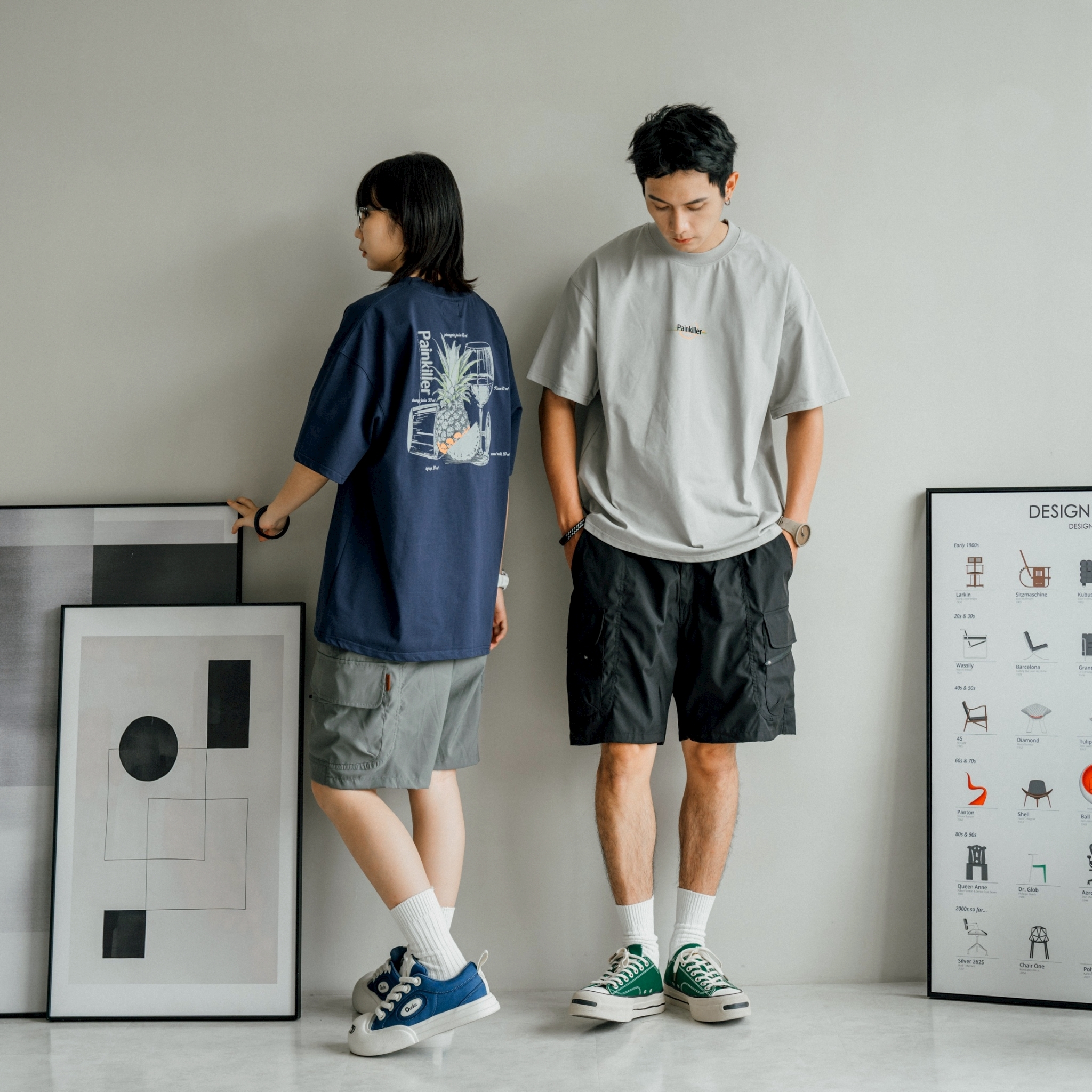 SBG 特殊剪裁八口袋斜拉鍊短褲 SB0627