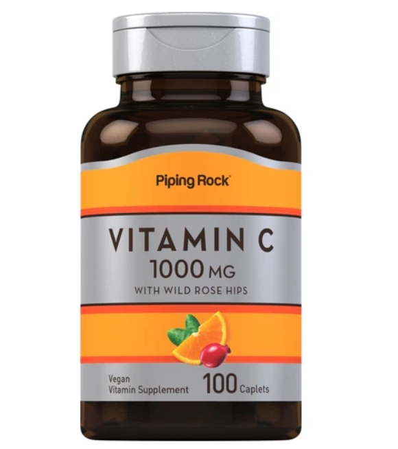 【Piping Rock】現貨 維他命C vitamin C 維生素C 添加玫瑰果 1000mg 100顆