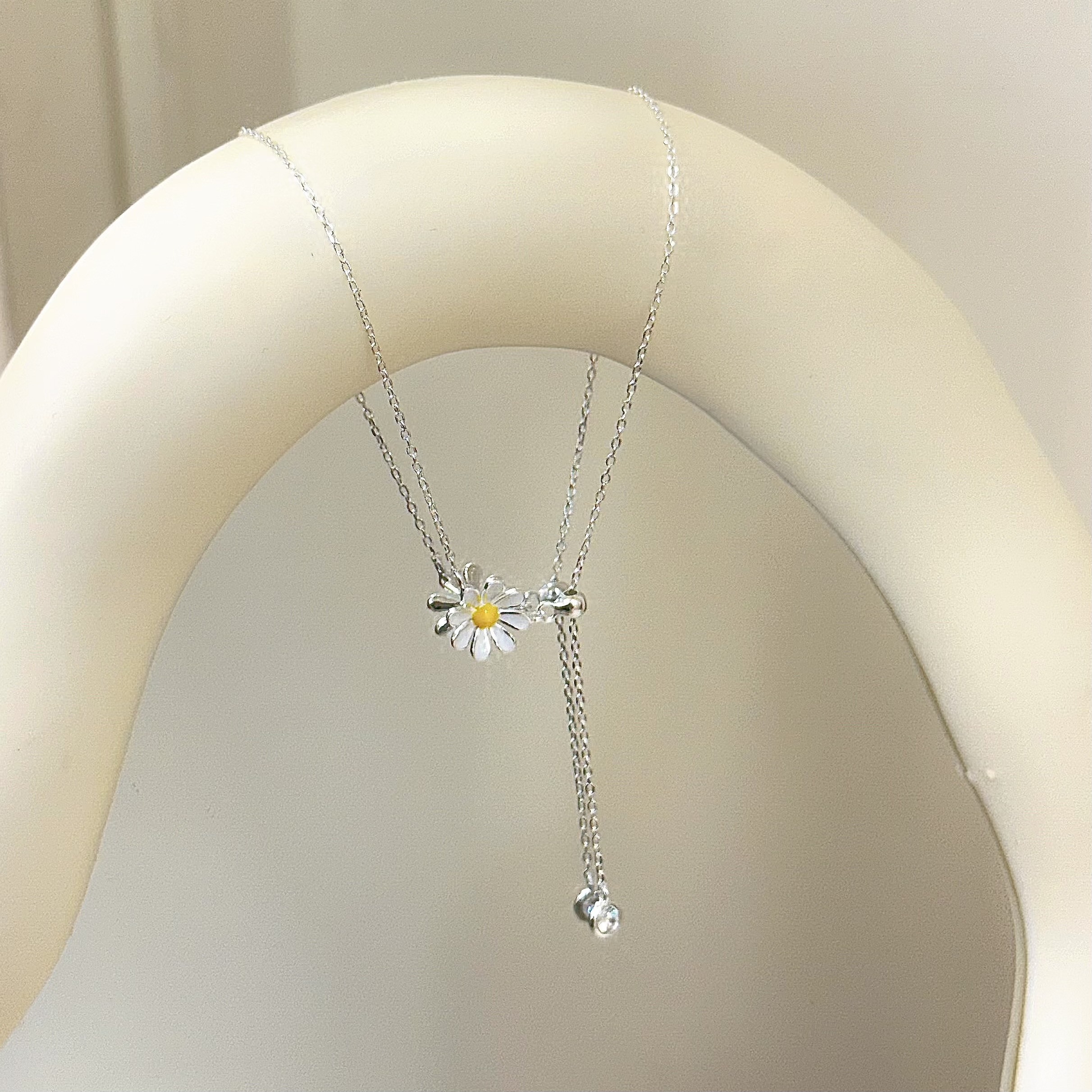 K100小雛菊純銀Y字鏈