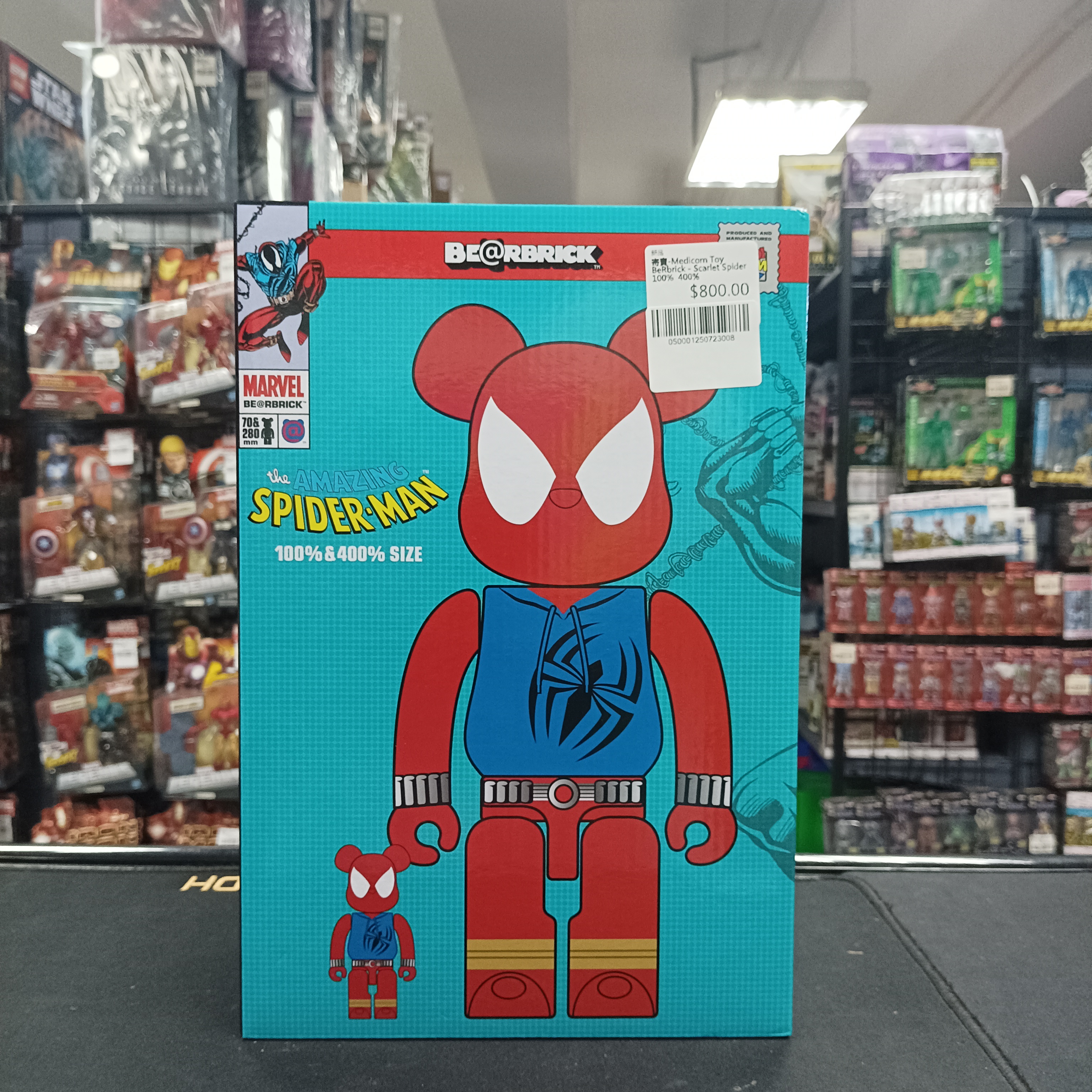 寄賣-Medicom Toy Be@Rbrick - Scarlet Spider 100% & 400%