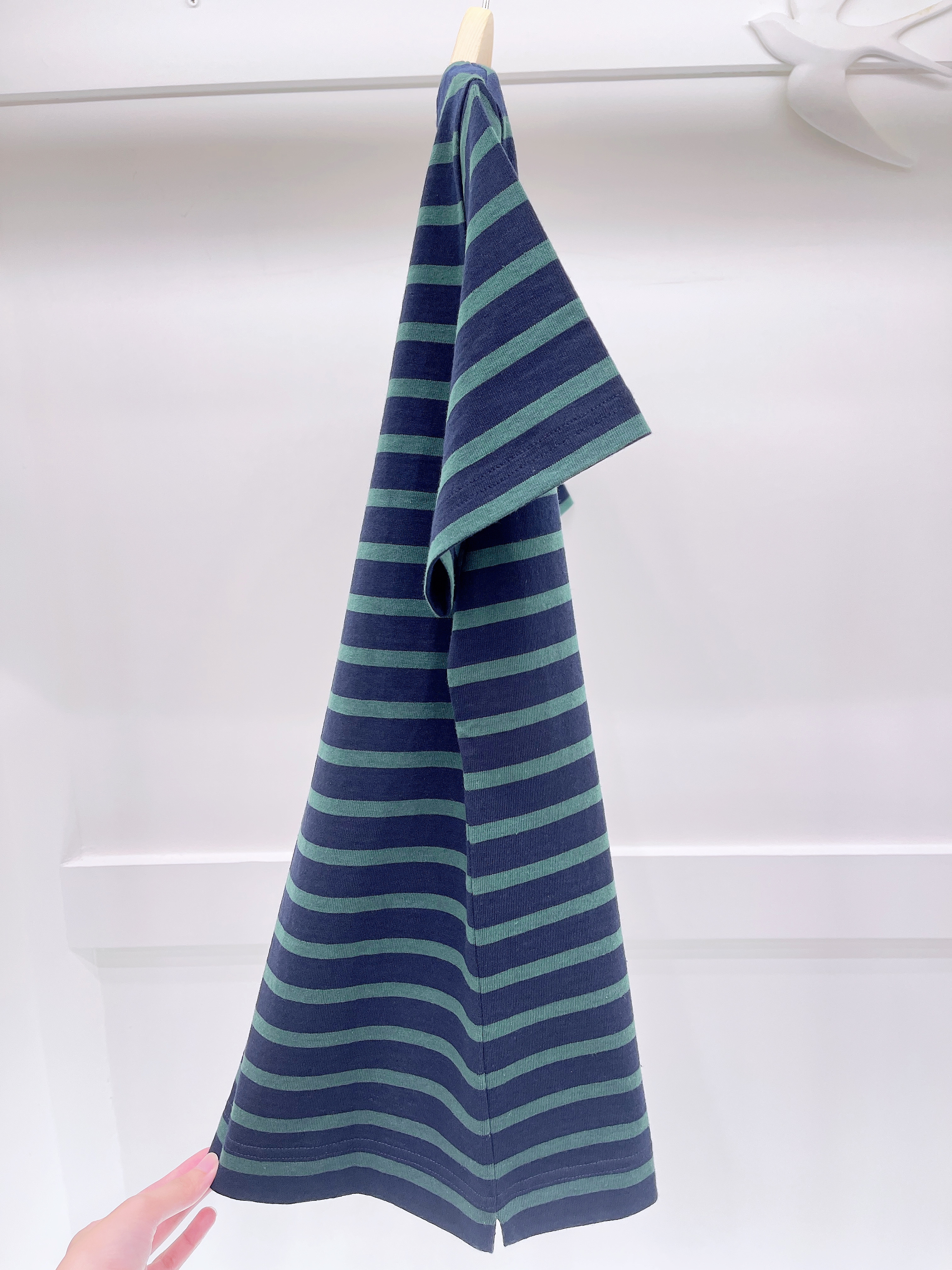 法國橫條限定色短袖上衣