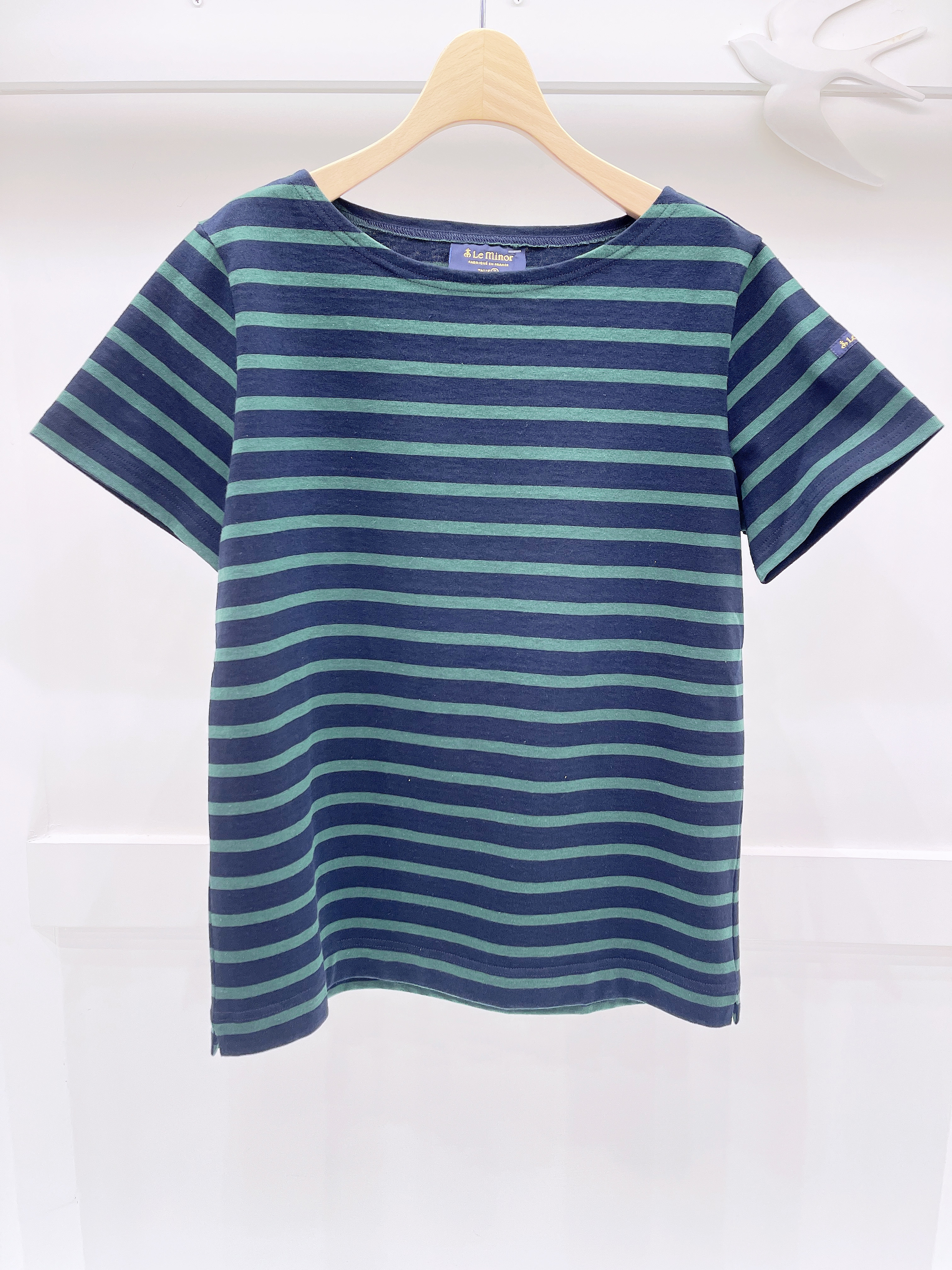 法國橫條限定色短袖上衣