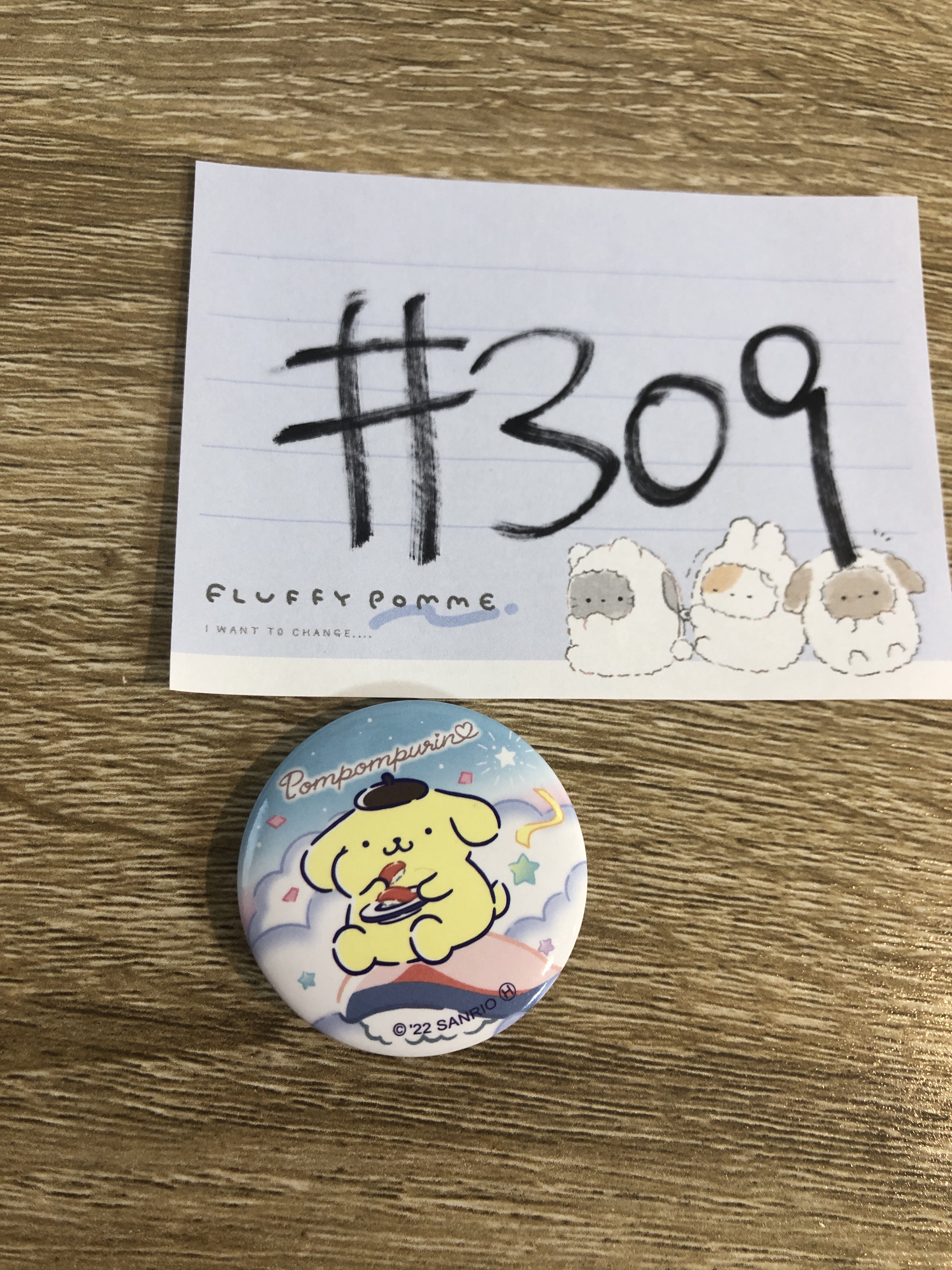 Sanrio 布甸狗 襟章#309