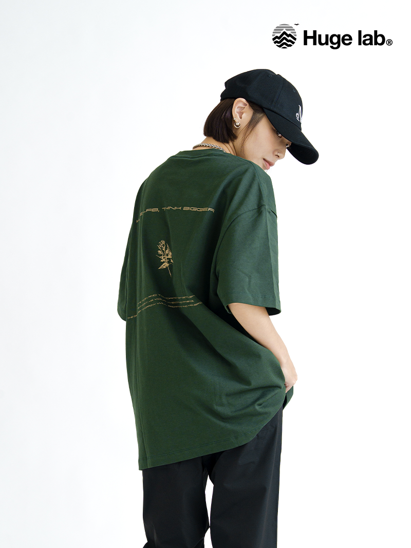 Huge Lab. 喜鵲厚磅機能涼感落肩短T