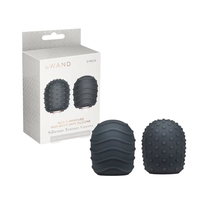【升級你的按摩體驗】Le Wand Petite/Original 硅膠紋理按摩頭配件|紫色/灰黑色|雙色選擇，讓每次使用都充滿驚喜！
