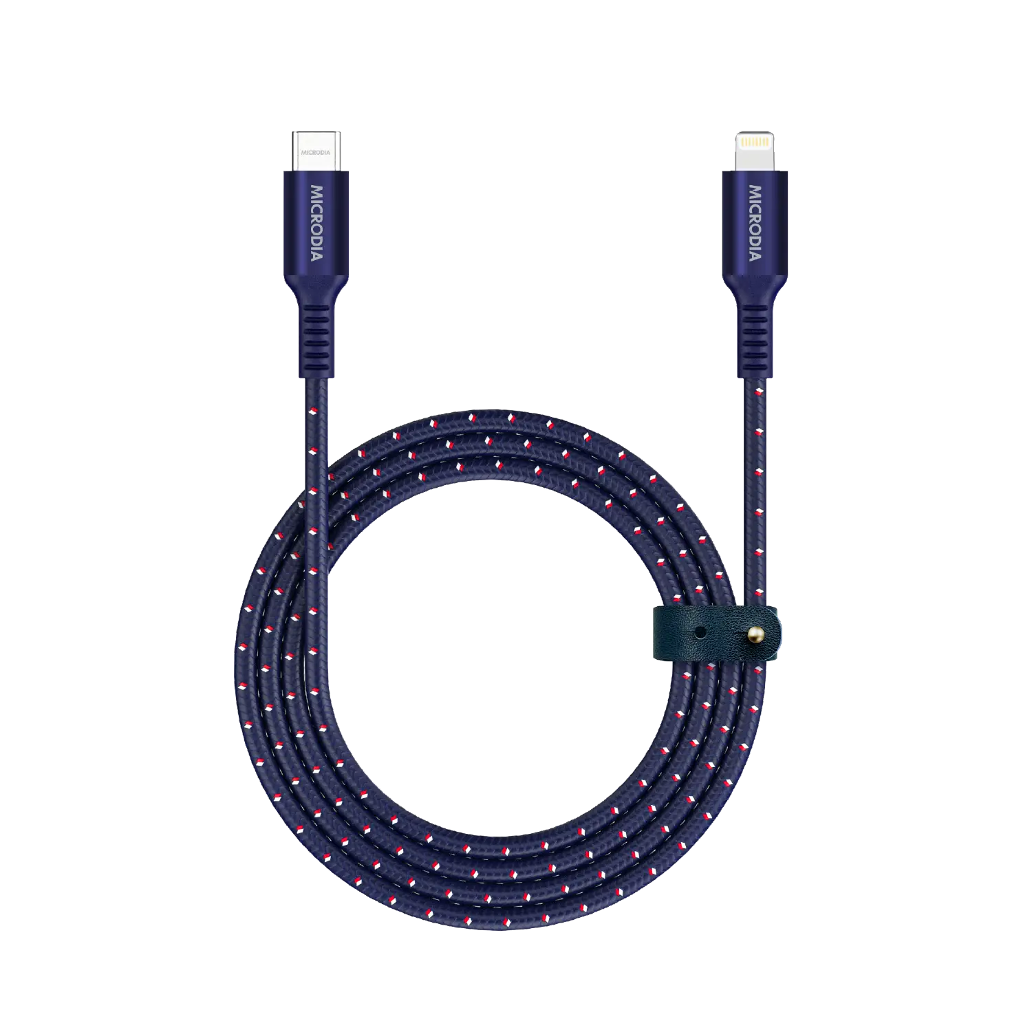 MICRODIA DurCable™ Tweed PD60W 1.3M USB-C 轉閃電充電與同步電纜