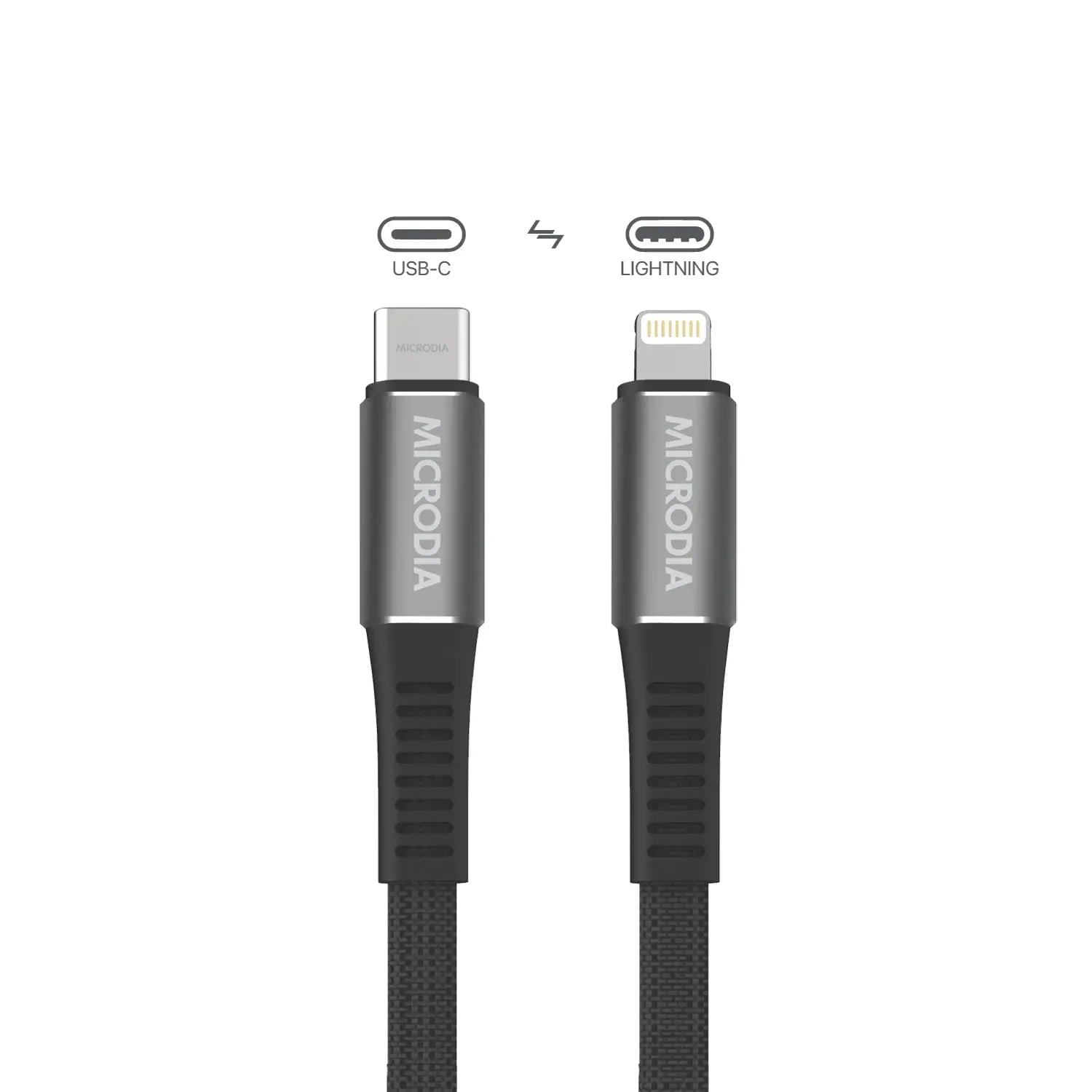 MICRODIA ExeCable™ Shoelace 240W USB-C 轉閃電充電與同步電纜