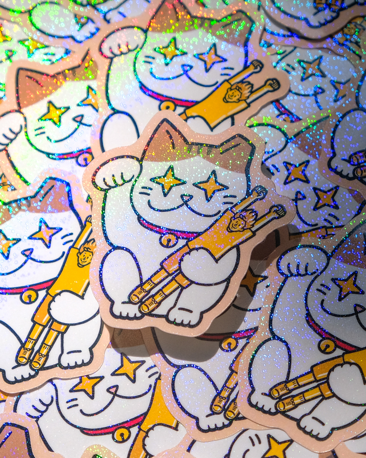 SPPPP｜Flying Boys｜閃亮防水貼紙｜新招財阿懂