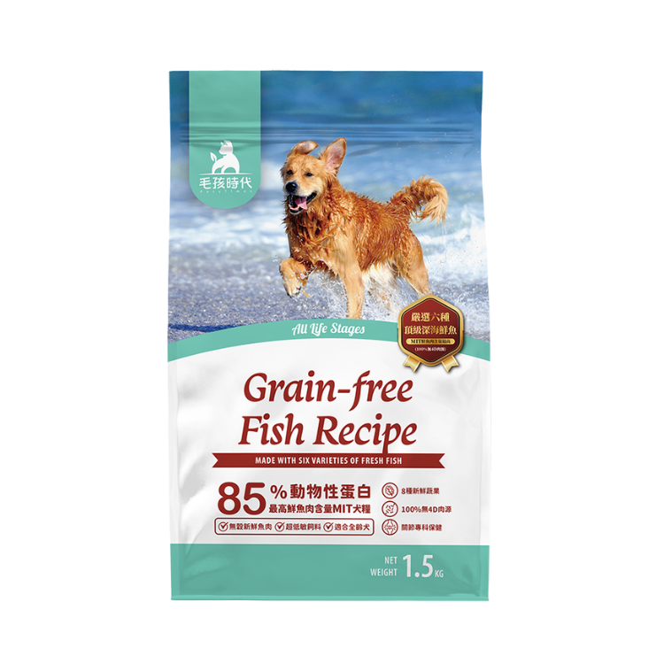 (箱購) 毛孩時代-85%鮮魚肉無穀全犬糧_關節_1.5KGX10包