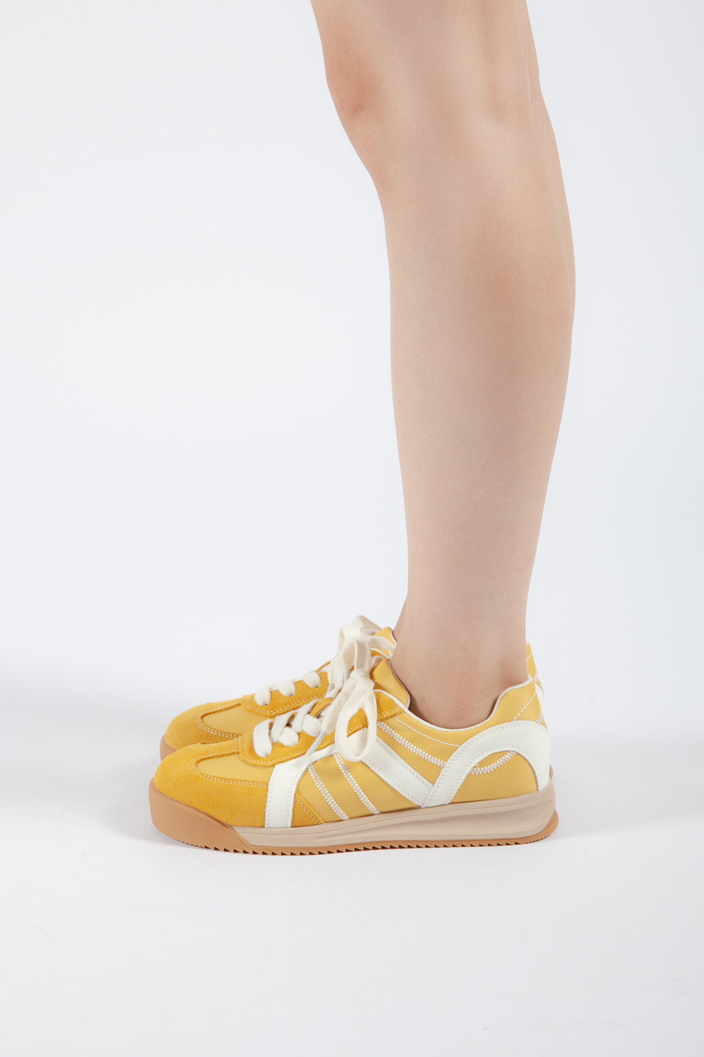 Flash 麂皮拼接德訓鞋