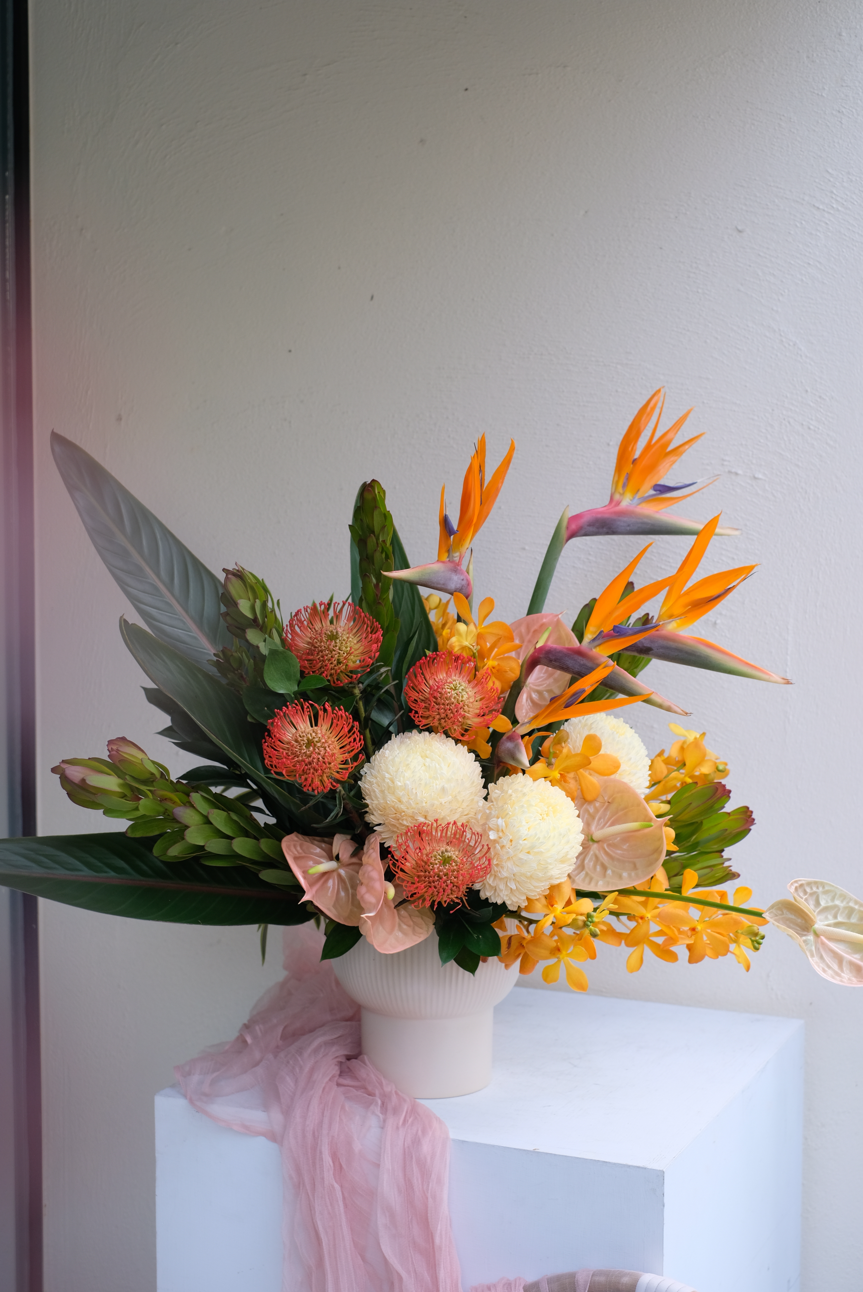 熱帶島嶼｜天堂鳥主題盆花