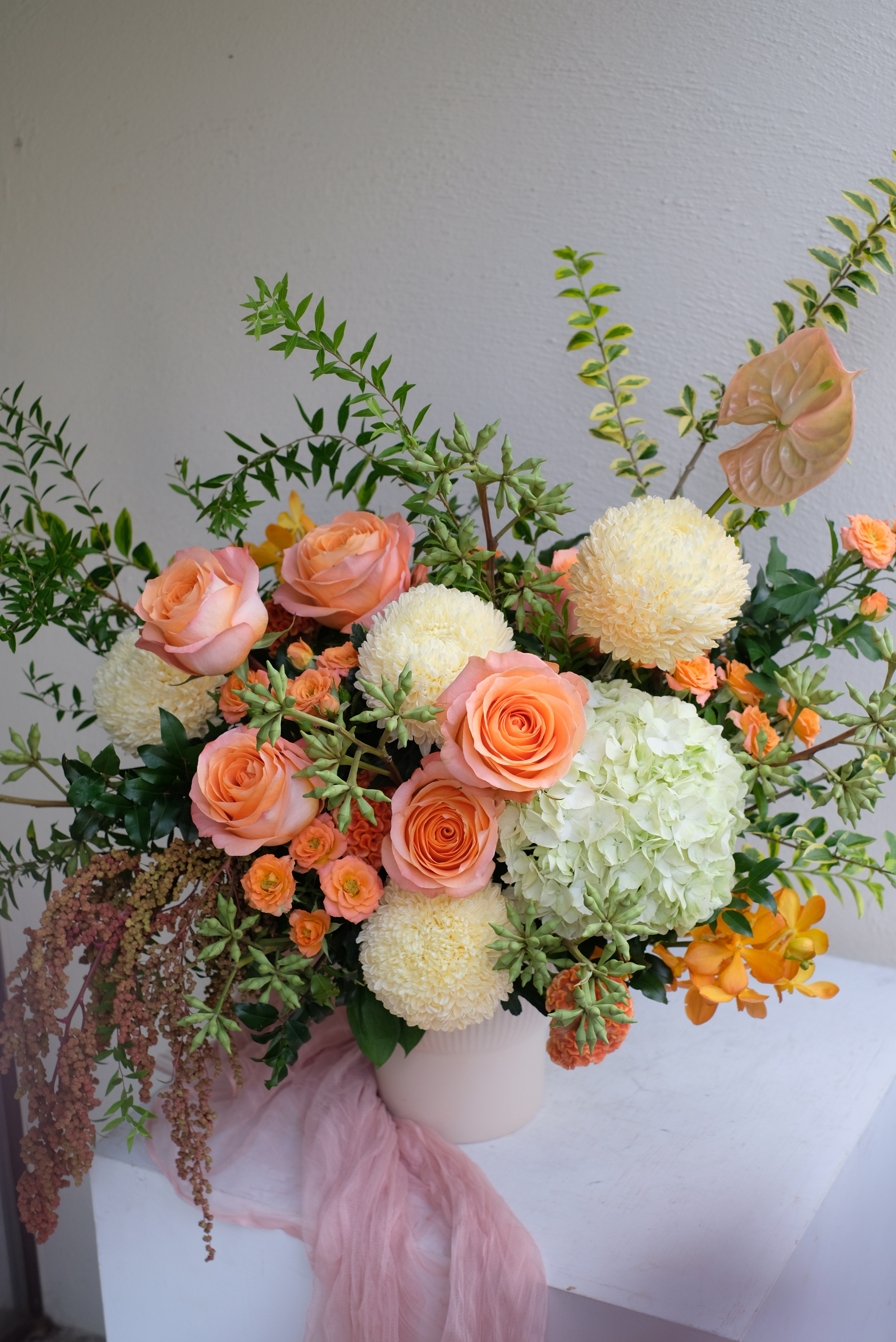 珊瑚礁｜進口玫瑰主題盆花