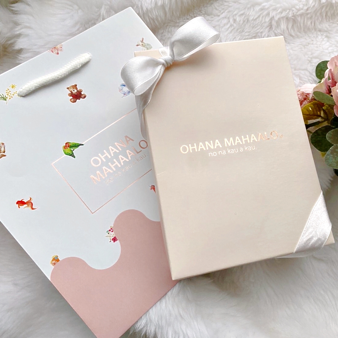 OHANA MAHAALO 粉紅禮物盒(小) 附紙袋