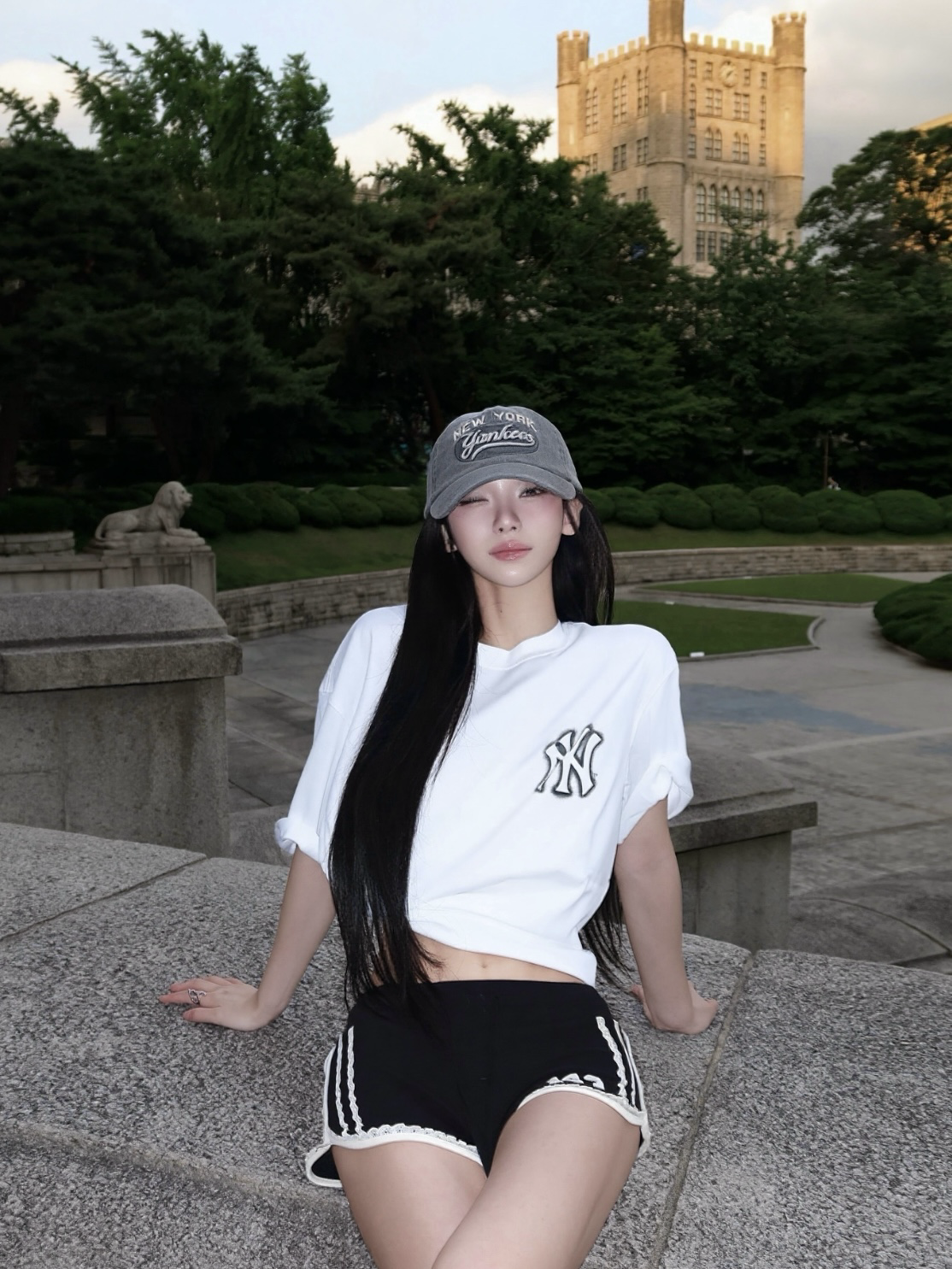 【Karina同款 】MLB vintage 棒球帽 四色