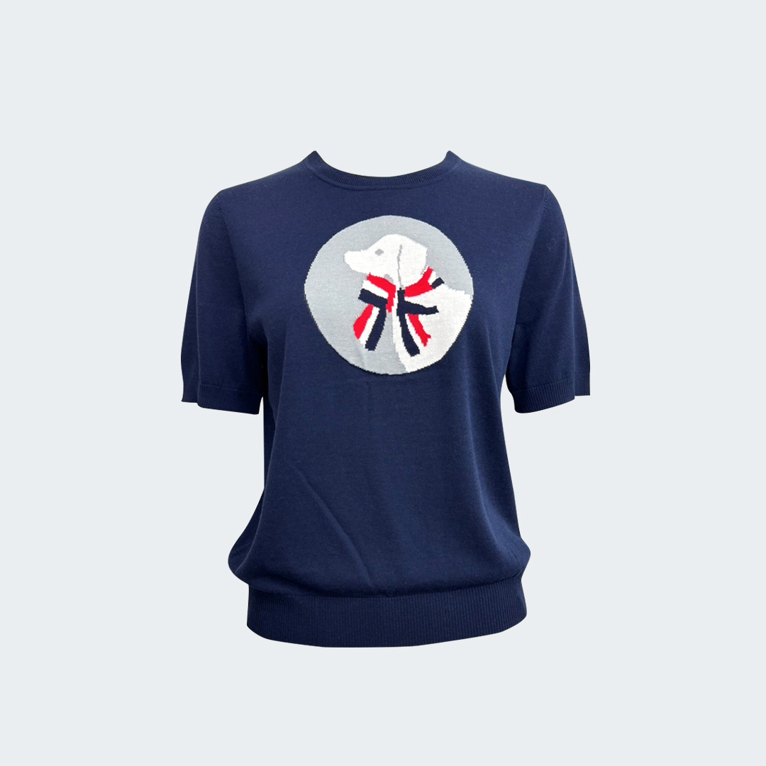 經典英倫風親膚桑蠶絲針織上衣