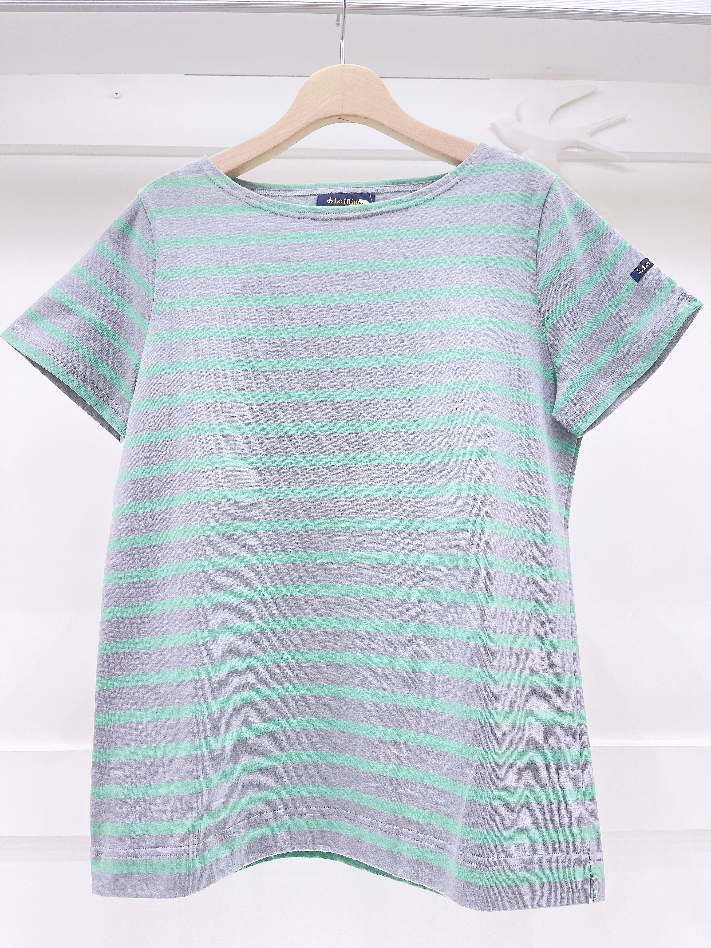 法國橫條限定色短袖上衣