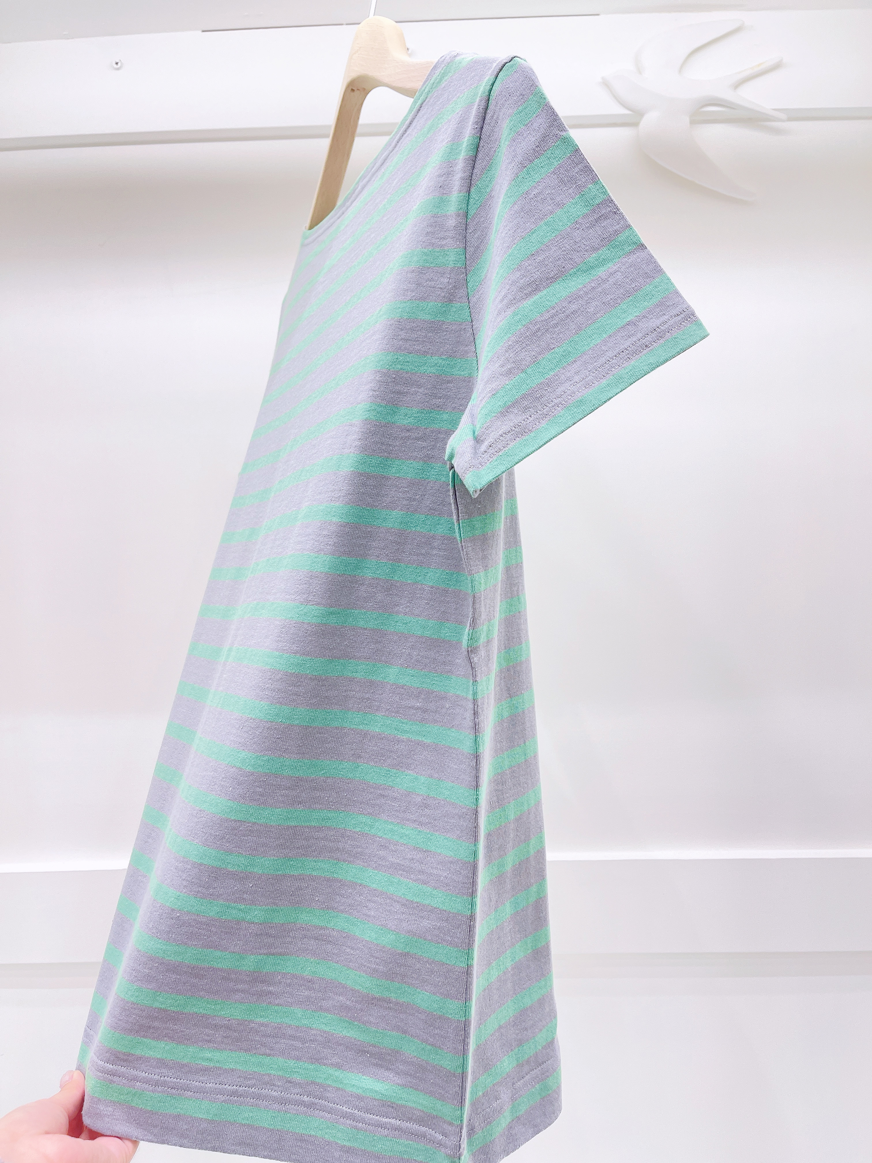 法國橫條限定色短袖上衣