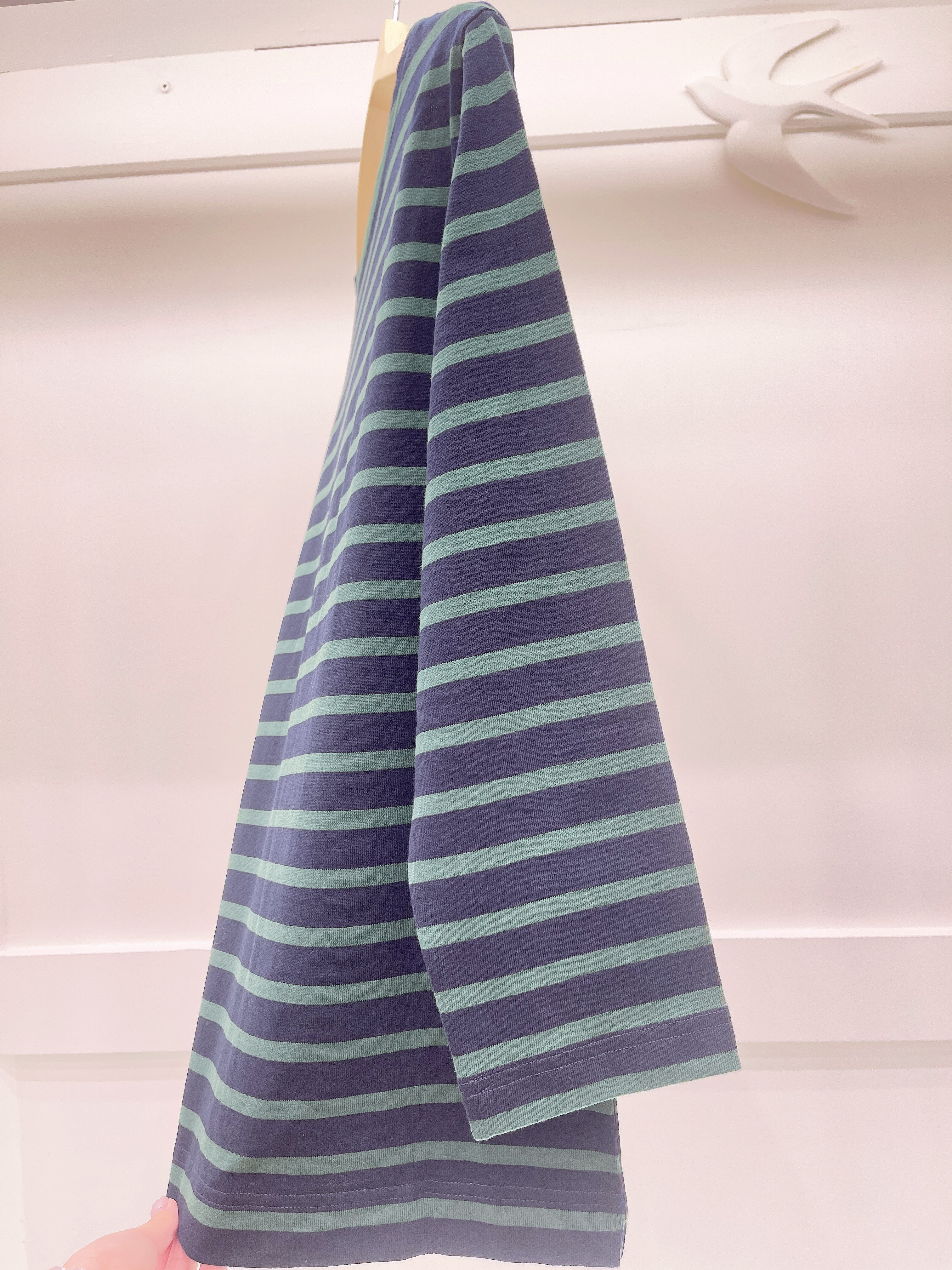 法國橫條限定色長袖上衣