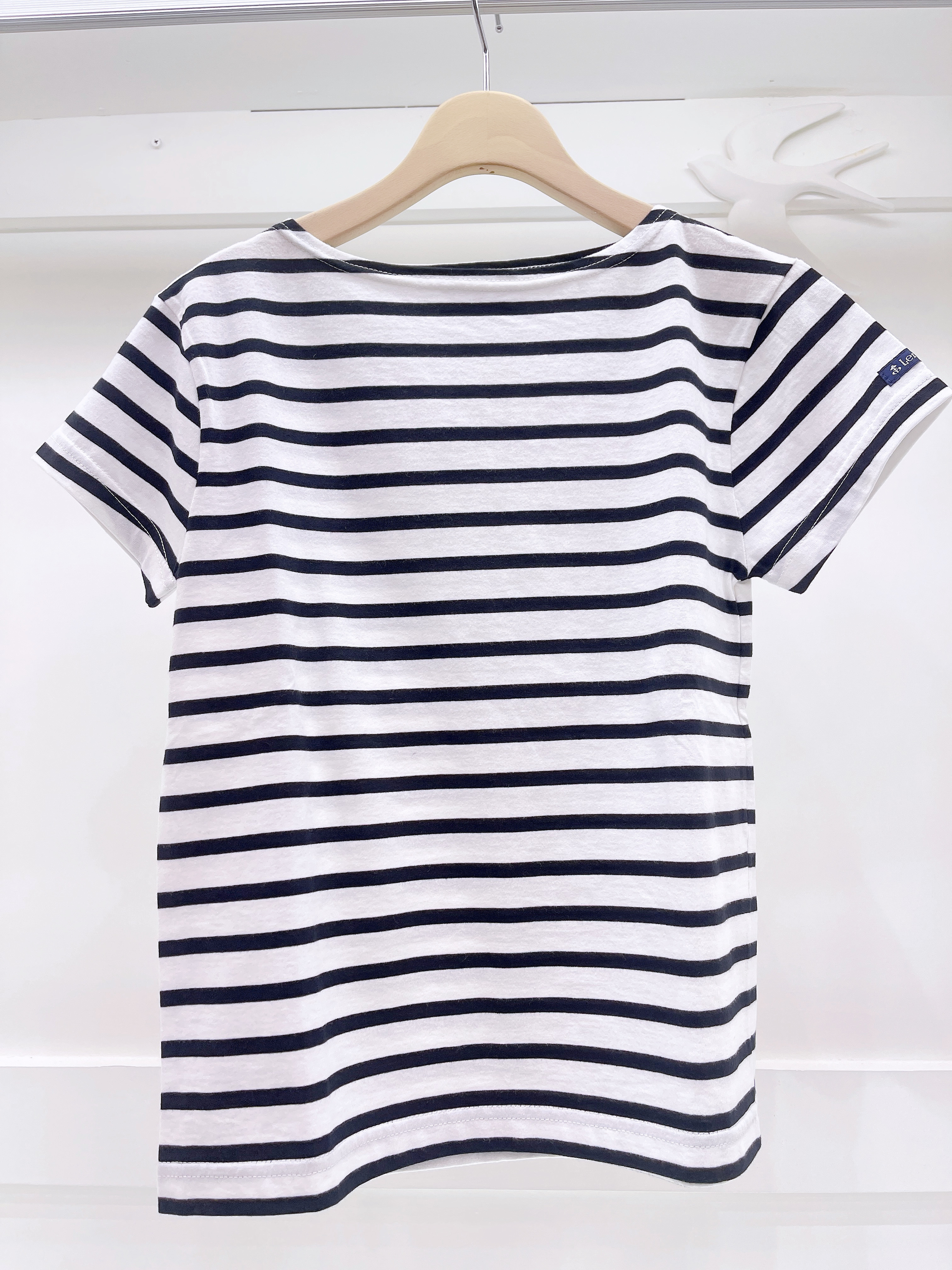 法國橫條棉短袖上衣