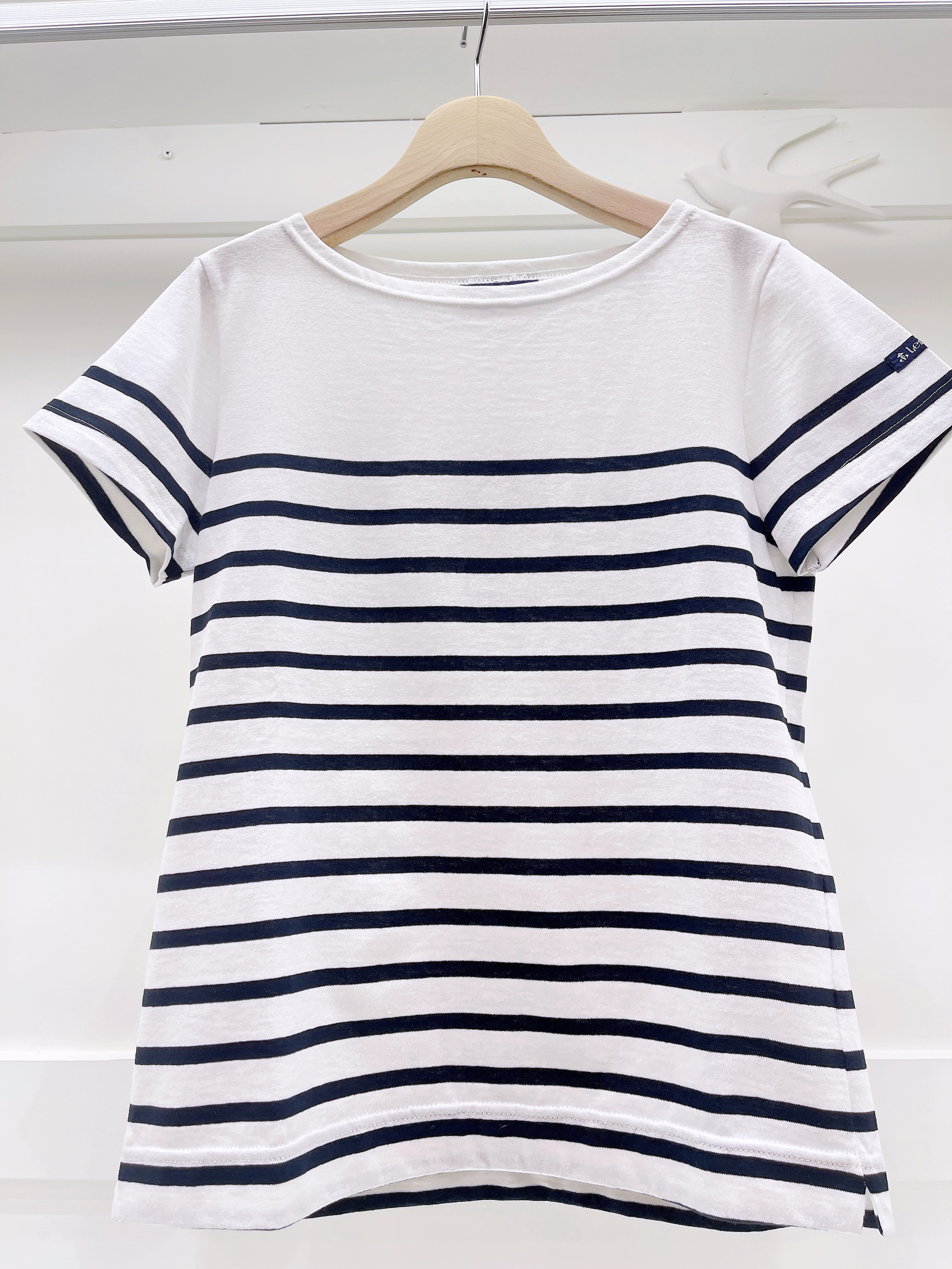 橫條七分袖上衣